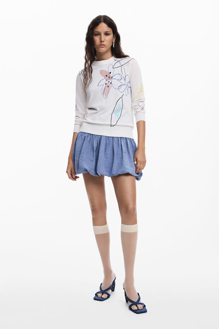 Maglione leggero con tratti floreali | Desigual