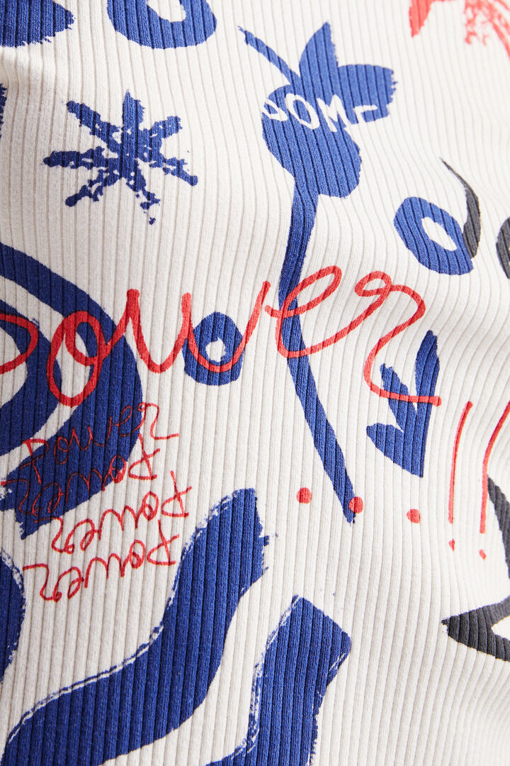 Life is Awesome ribbed T-shirt | Desigual