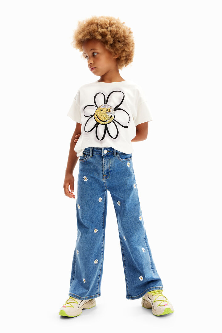 Sequinned Smiley Originals ® T-shirt | Desigual