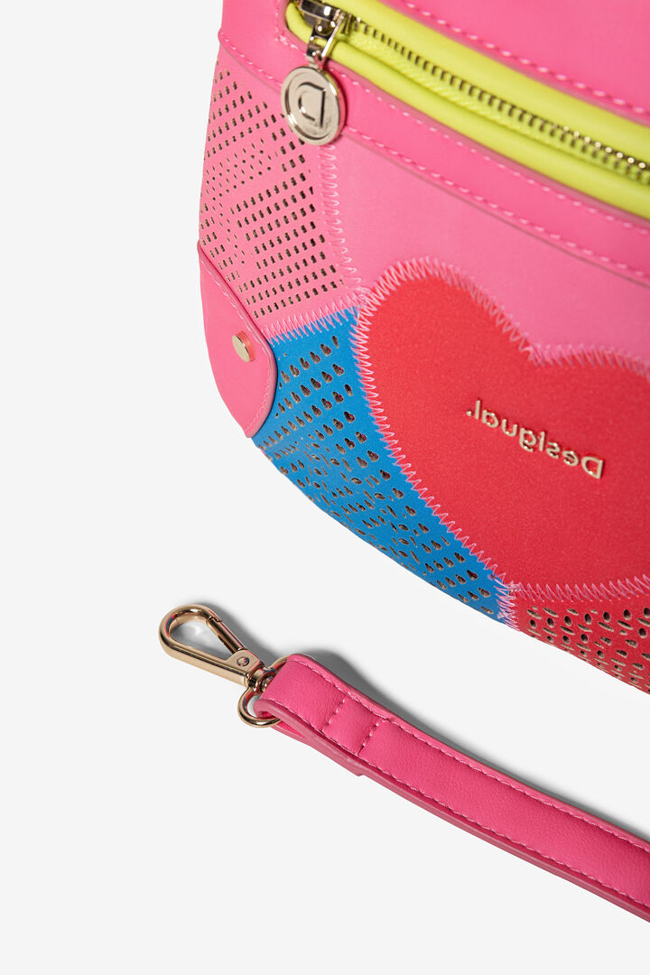 Sling bag heart and multicolour patch | Desigual