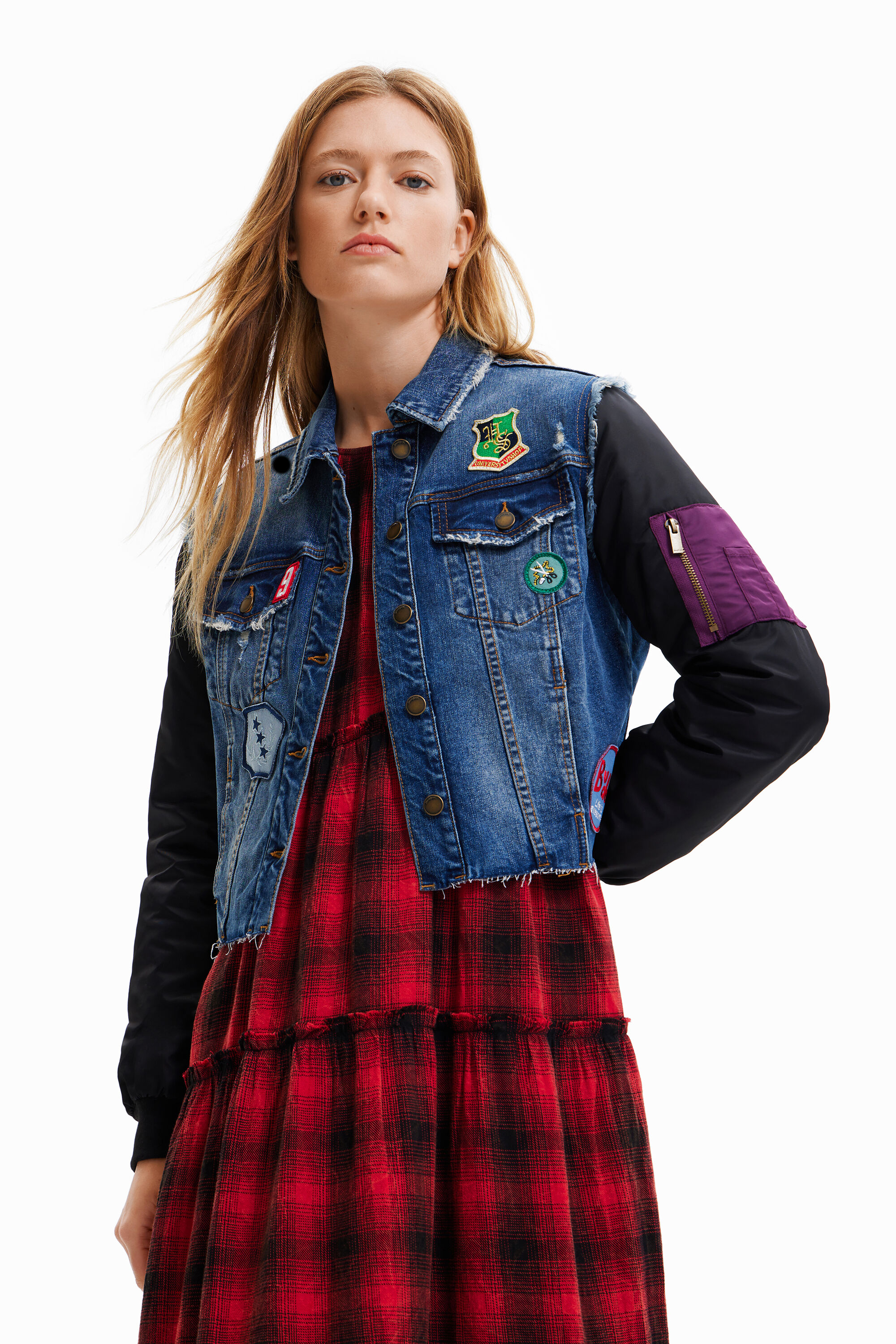 Womens Clothing Jackets Jean and denim jackets Desigual Fantasy Denim Jacket 