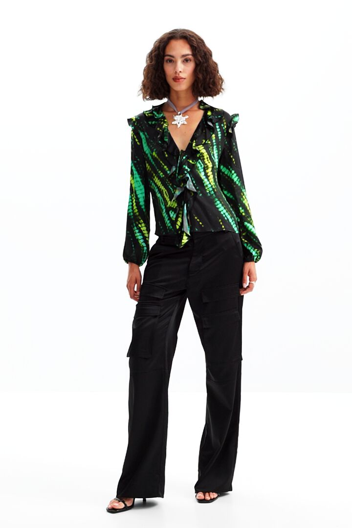 Blusa folhos tie-dye | Desigual