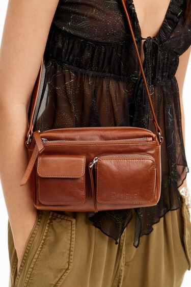 S leather pockets crossbody bag | Desigual