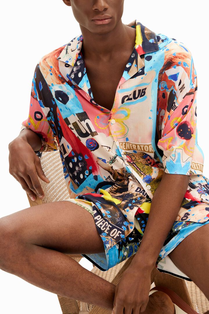 Camisa de manga curta com estampa pop. | Desigual