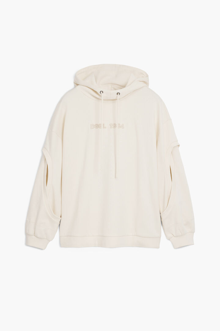 Oversized sweatshirt with sleeve slits | Desigual