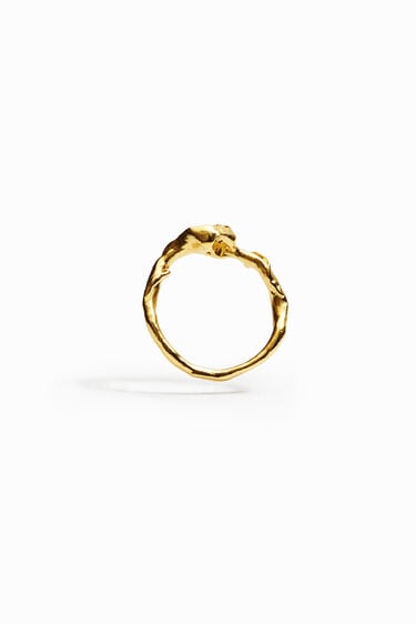 Zalio gold plated cubic zirconia ring | Desigual