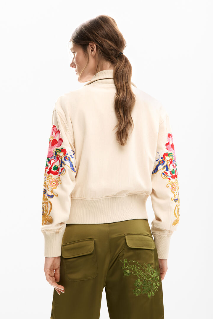 Patch jacket with flowers | Desigual