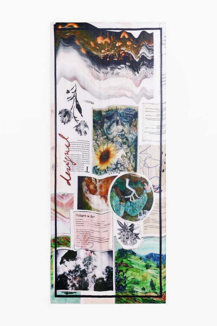 Prostokątny szalik collage | Desigual
