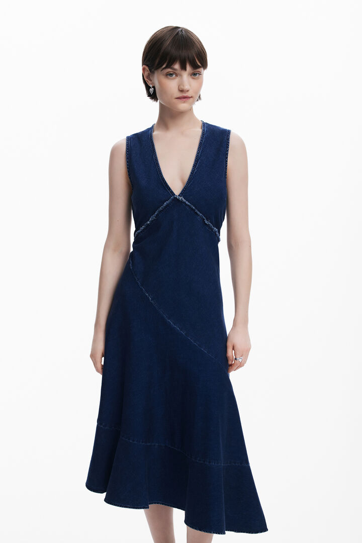 Vestido midi vaquero asimétrico | Desigual