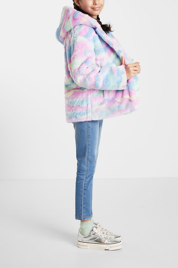 Chaqueta pelo suave pastel | Desigual