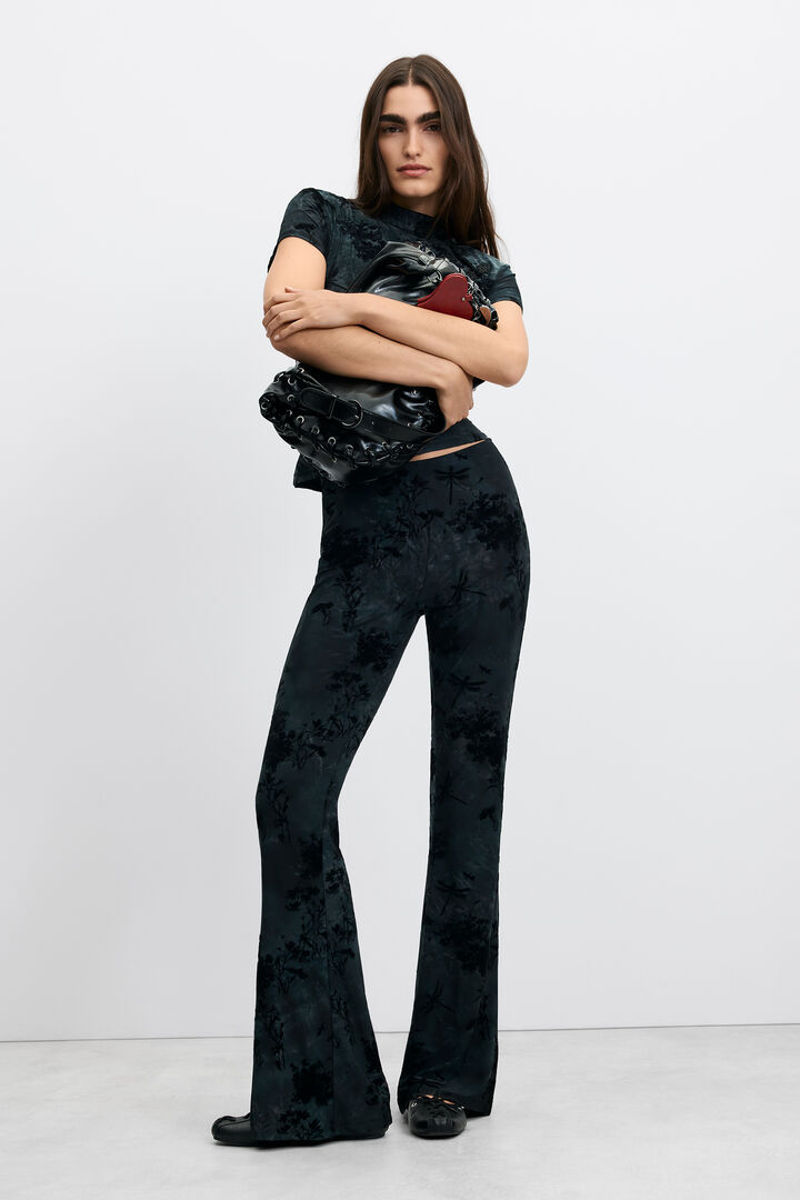 Asymmetric Vintage Print Top