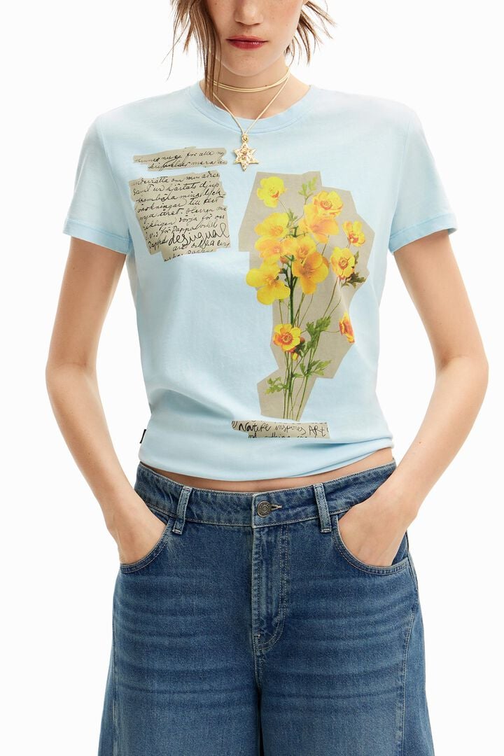 Camiseta parches flores | Desigual
