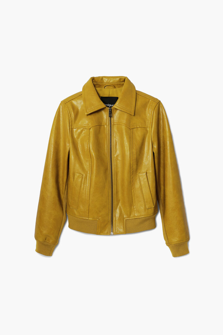 Cazadora biker efecto piel | Desigual
