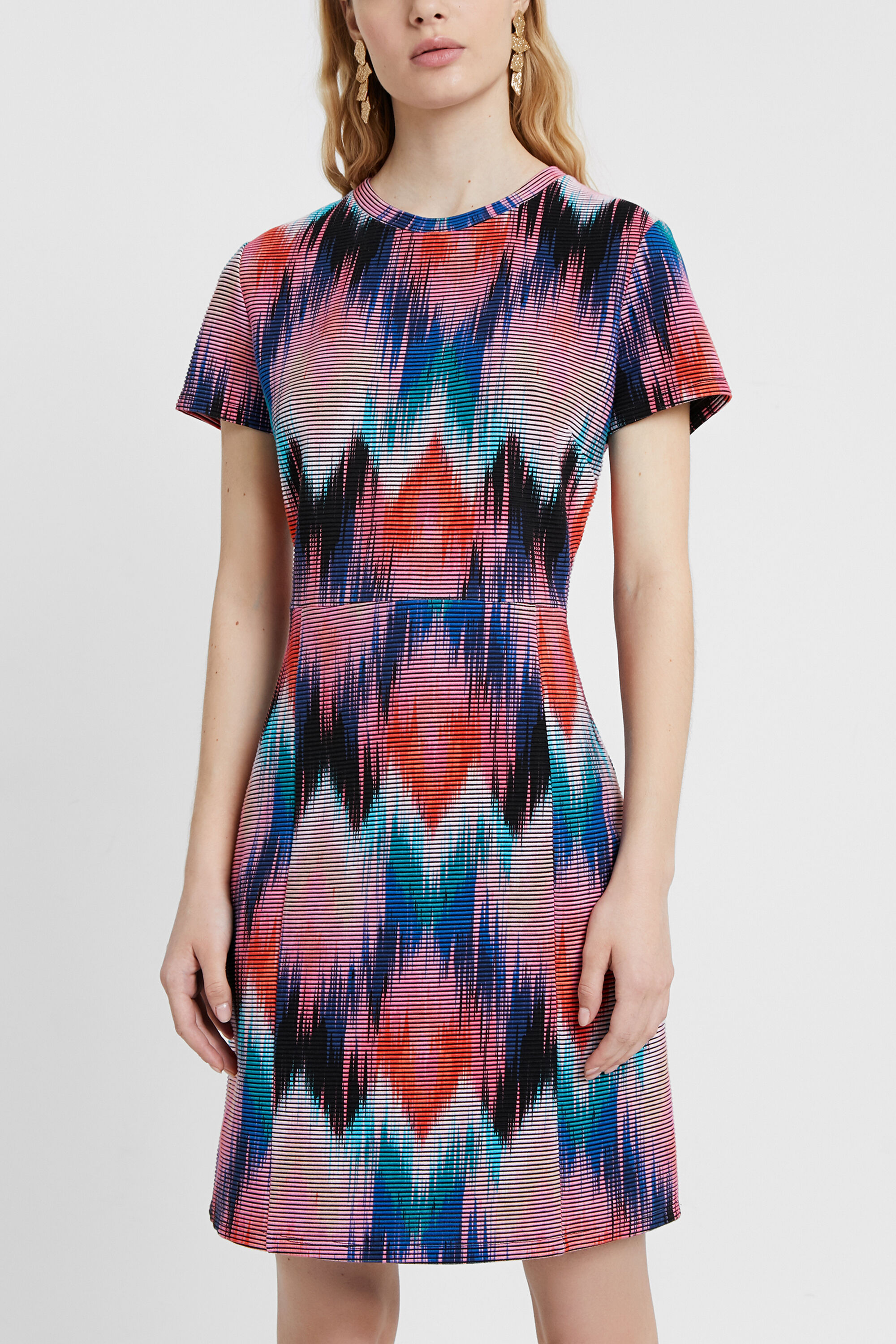 Arty psychedelic diamonds dress | Desigual.com