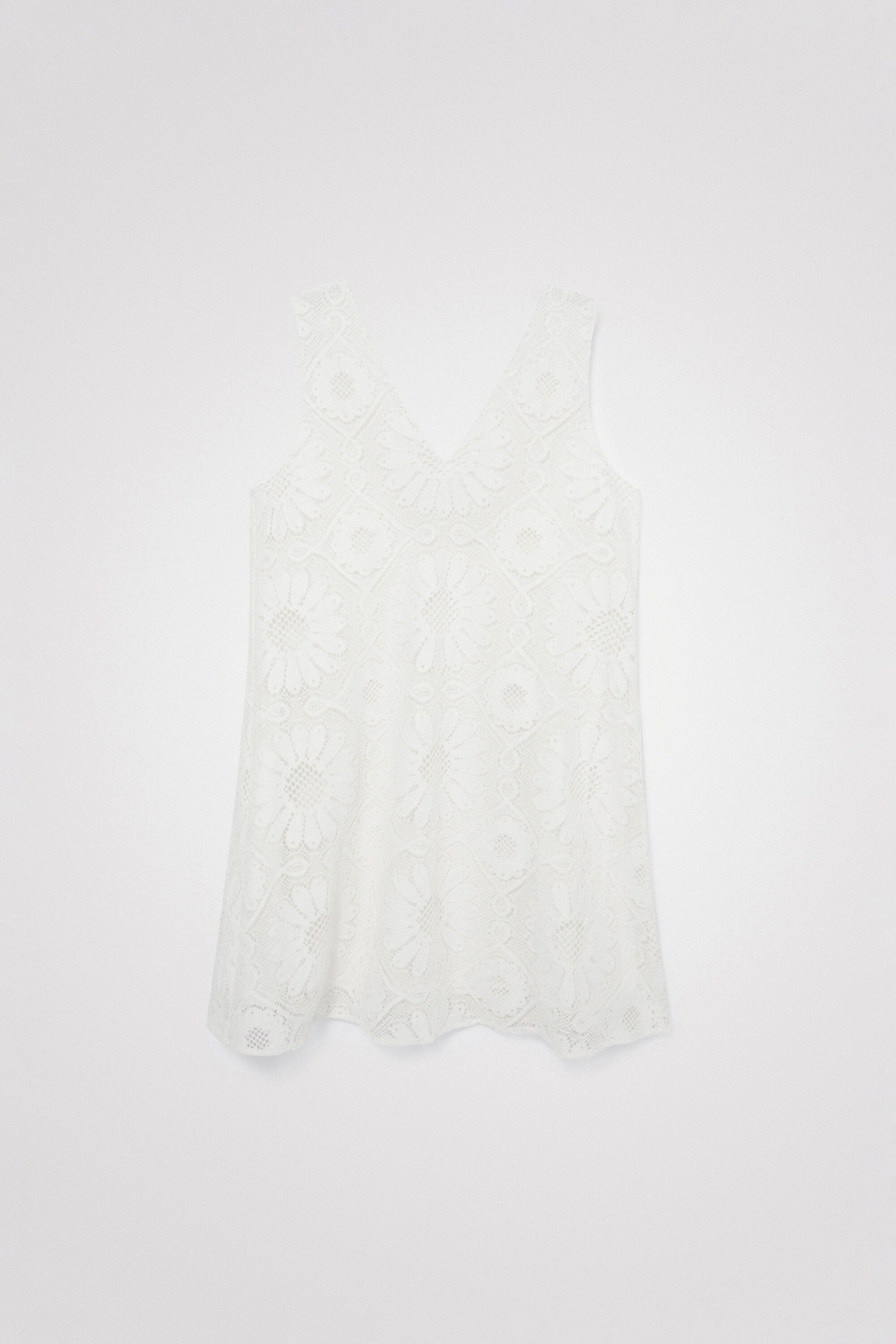 Desigual Lace Mini Dress In White