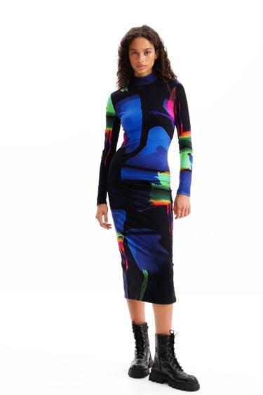 M. Christian Lacroix neon midi dress | Desigual