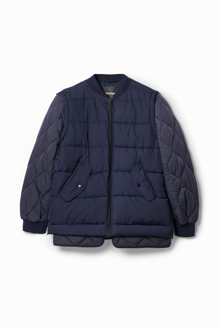 Bomber acolchada desmontable | Desigual
