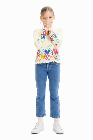 Camiseta cut-out corazones | Desigual