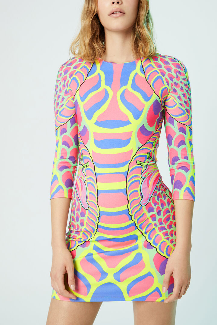 Slim short dress 3/4 sleeve | Desigual