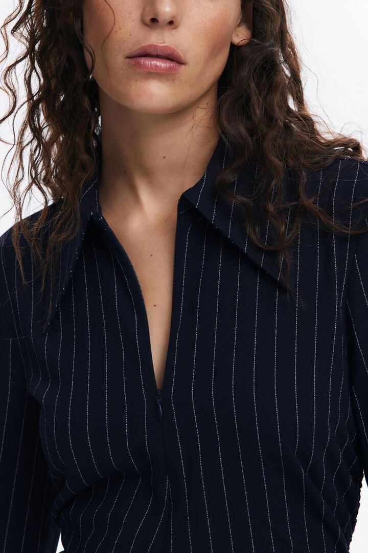 Striped slim dress | Desigual