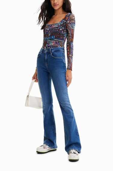 Tulle arty logo bodysuit | Desigual