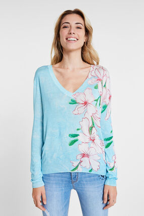 Pull maille floral