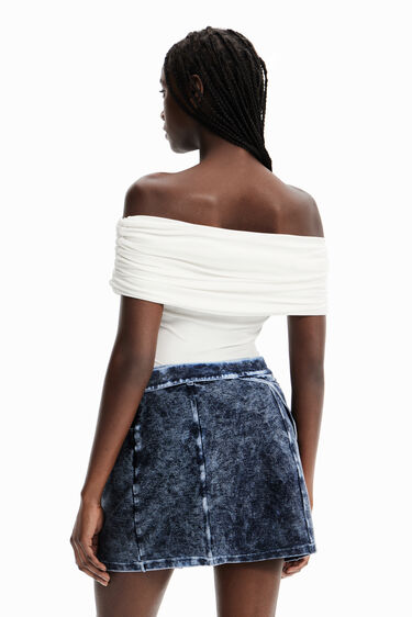 Body escote drapeado Nathy Peluso | Desigual