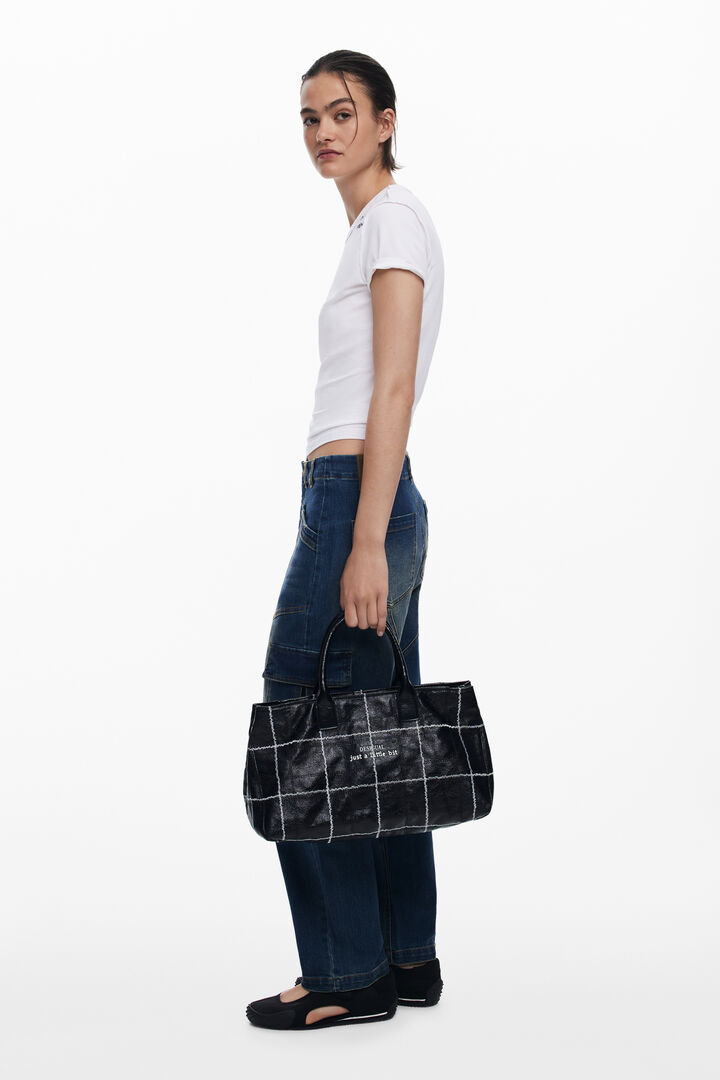 Bossa shopper brillant mitjana | Desigual