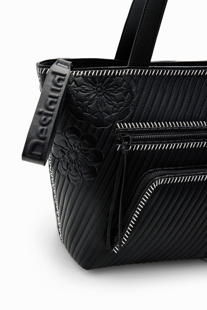 Large embossed tote bag | Desigual
