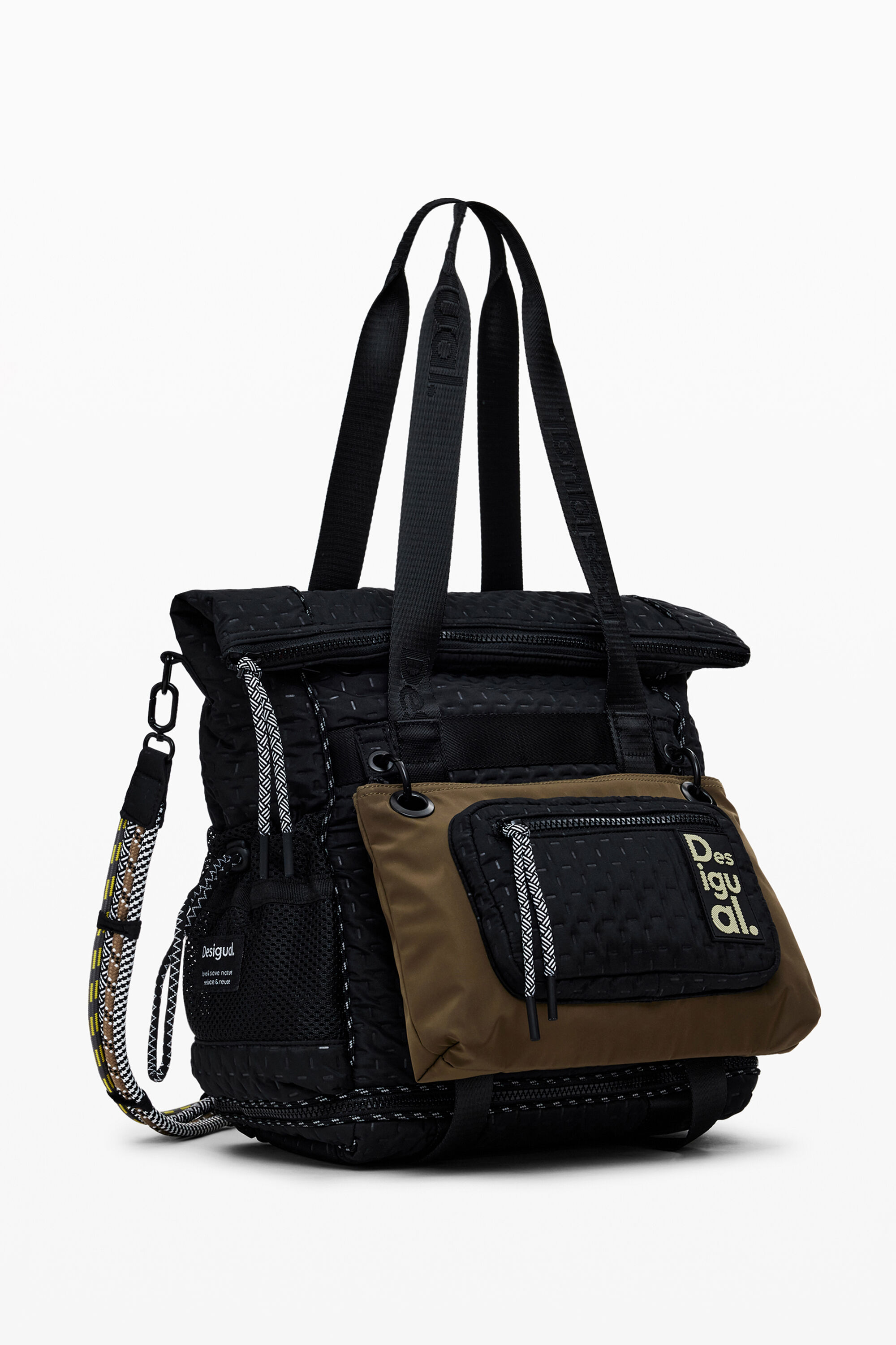 Desigual Xl Multiposition Voyager Backpack In Black