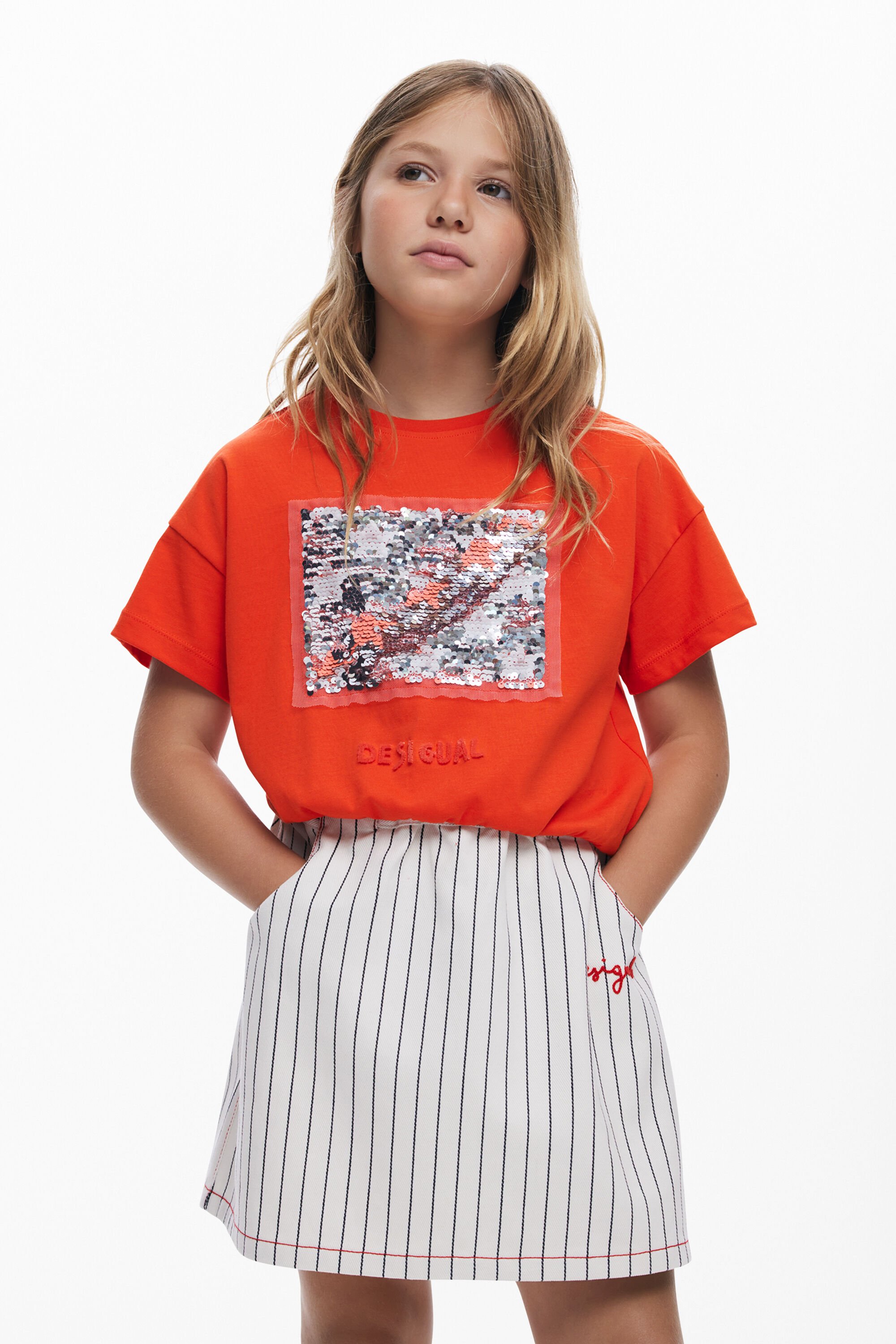 Desigual Pailletten T-shirt - RED