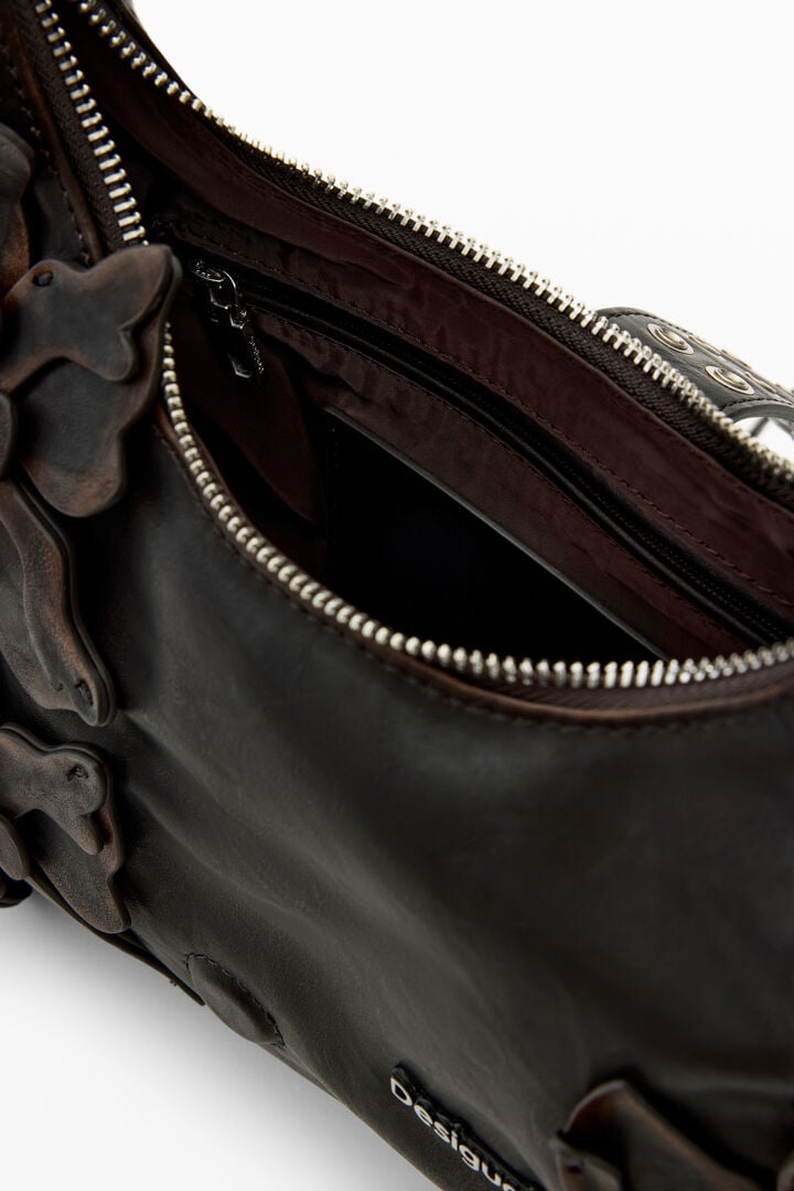 Bolso pequeño apliques flores | Desigual