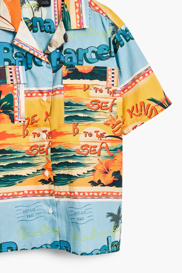 Chemise cartes postales tropicales | Desigual