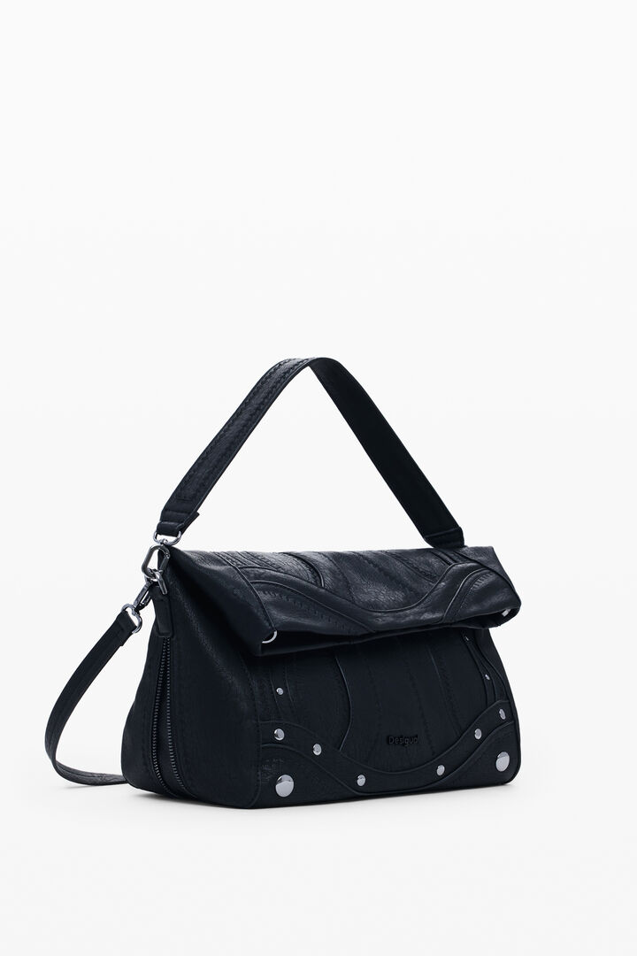 Bolso efecto piel bordados mediano | Desigual