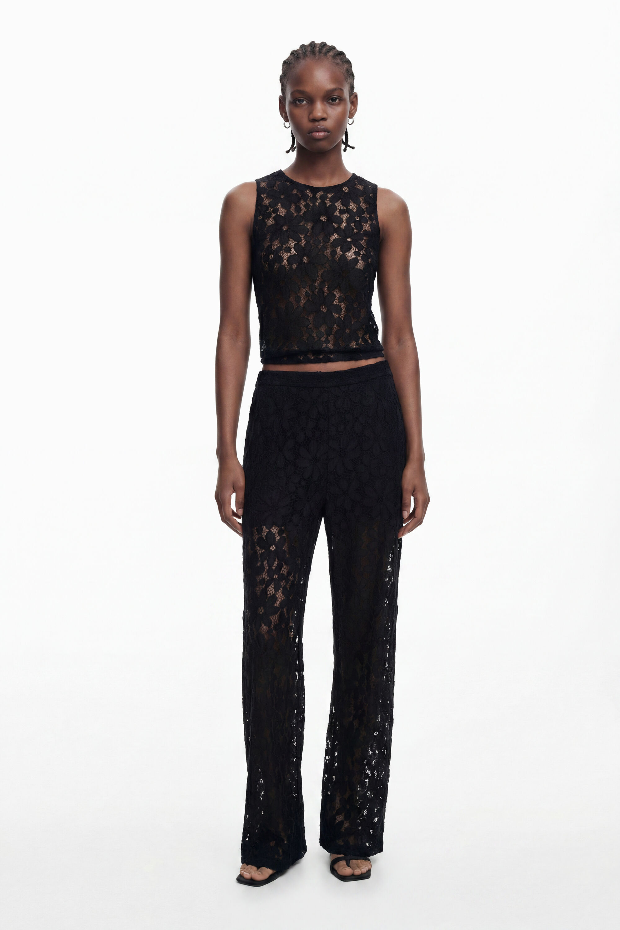 Lace pants - BLACK - XS