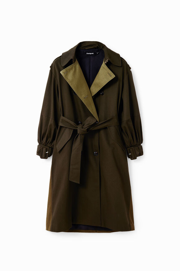 Gabardina oversize cinturón