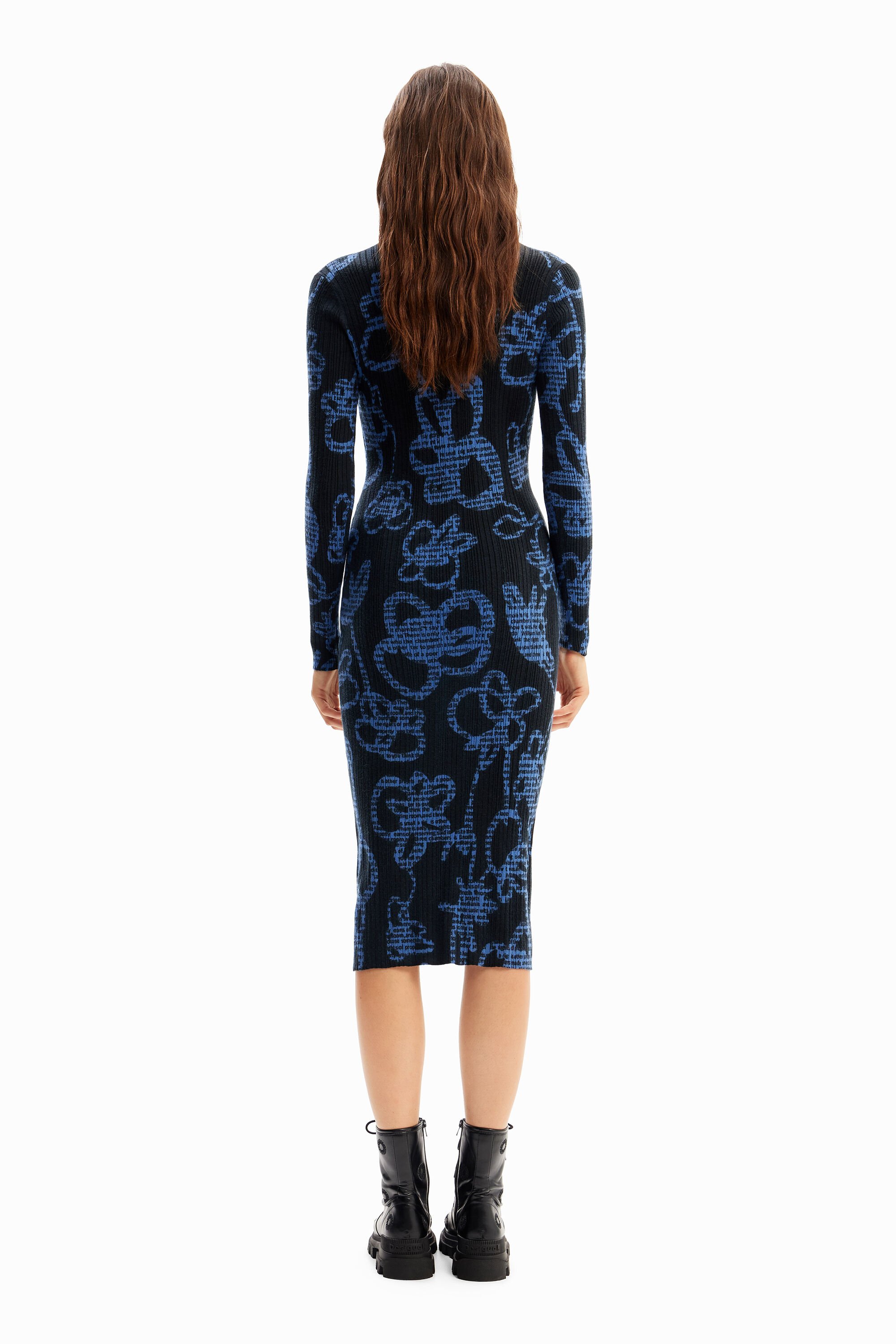 Women s Floral knit midi dress I Desigual