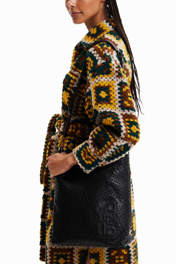 Large geometric bucket bag | Desigual