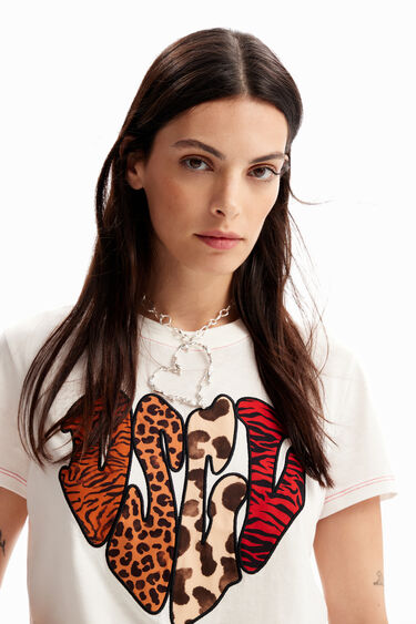 Camiseta parches animal print | Desigual