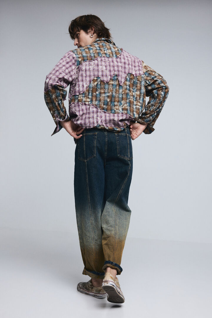 Long-sleeve shirt with patchwork checks | Desigual