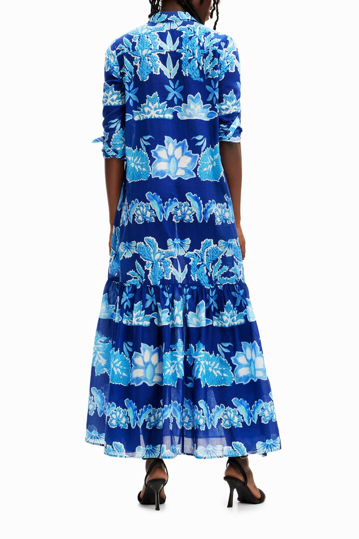 Stella Jean long leaves shirt dress | Desigual