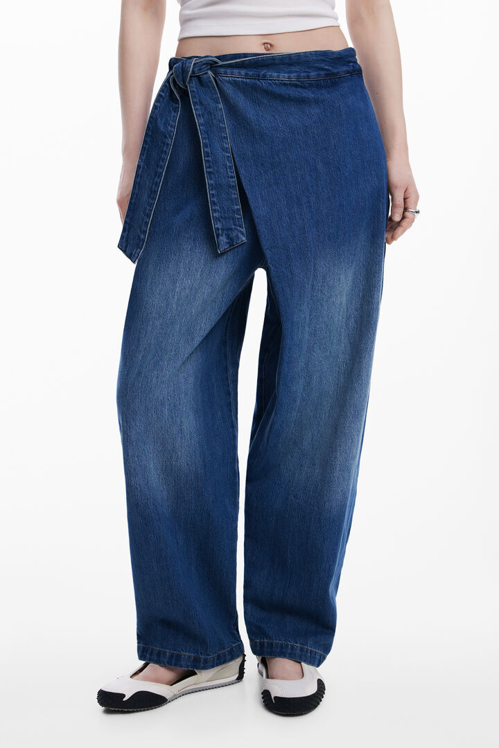 Baggy wrap-style jeans | Desigual