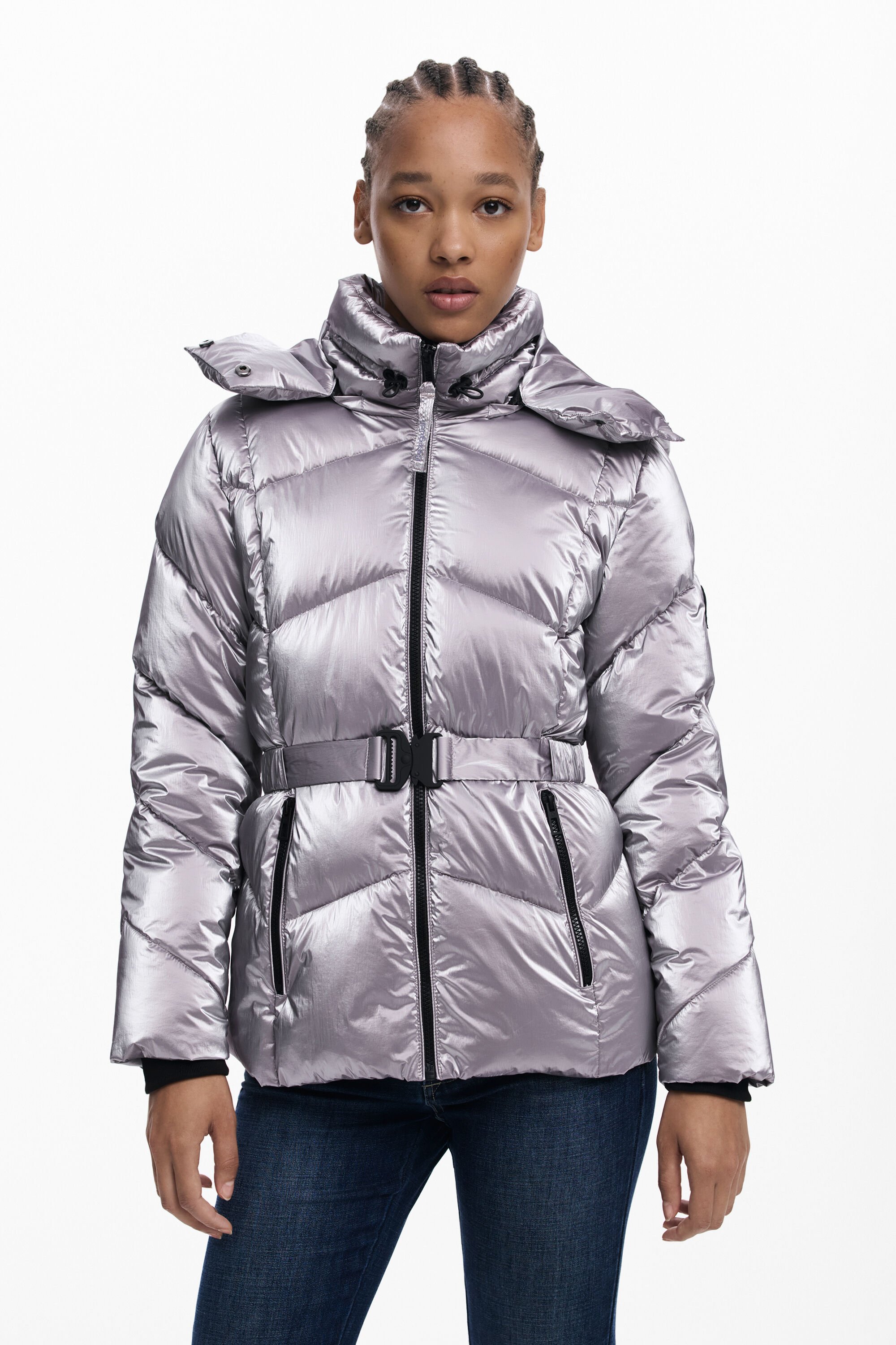 Metallisierte Steppjacke