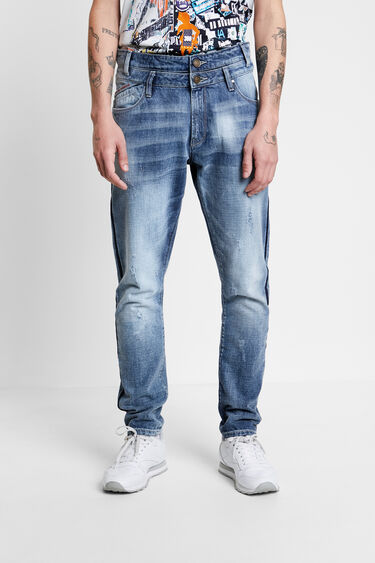 Jeans mit seitlichem Streifen | Desigual