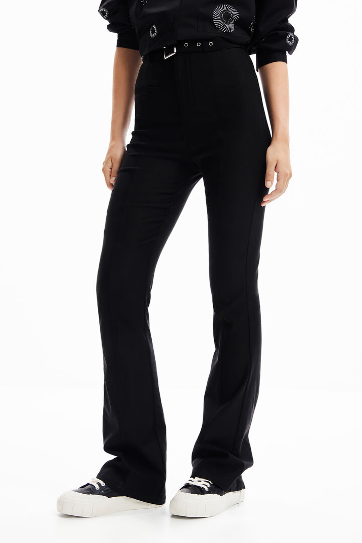 Belted flare trousers | Desigual