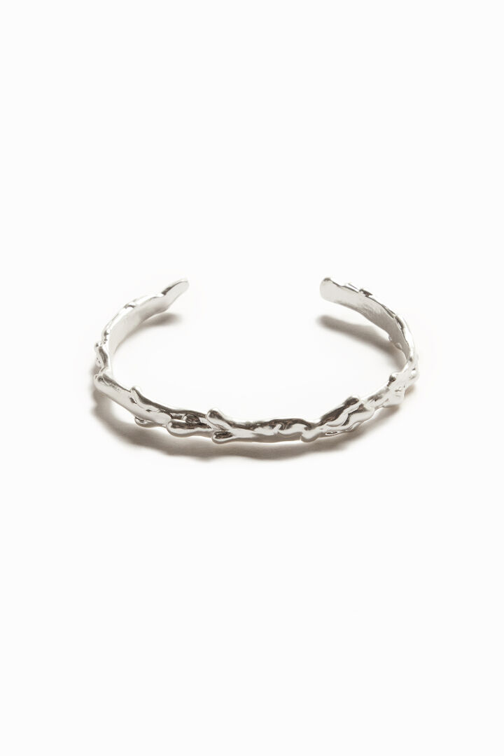 Brazalete fino baño plata Zalio