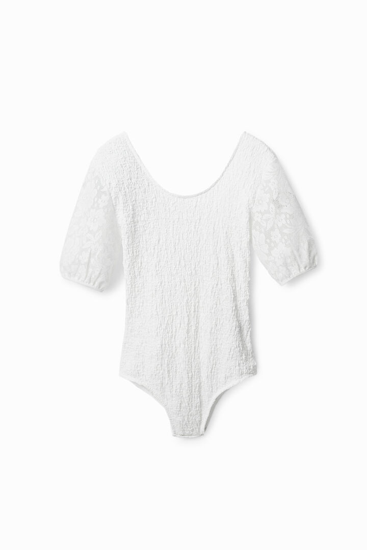 Ruffle-effect bodysuit