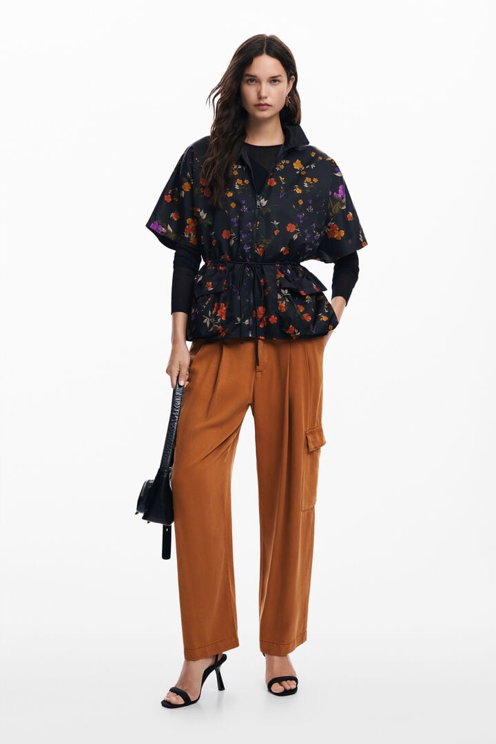 Petal zipper poncho | Desigual