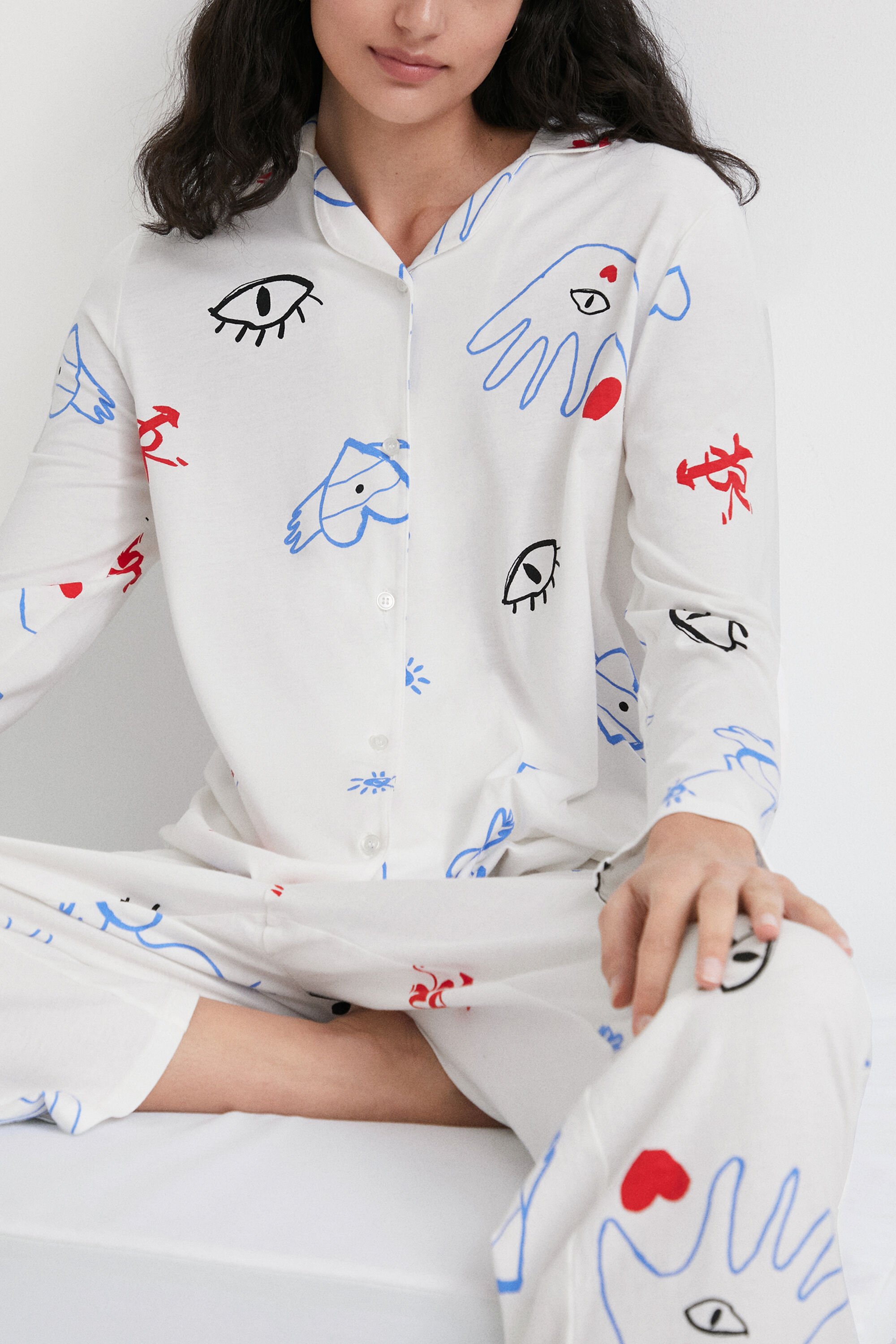 Heart pyjama shirt
