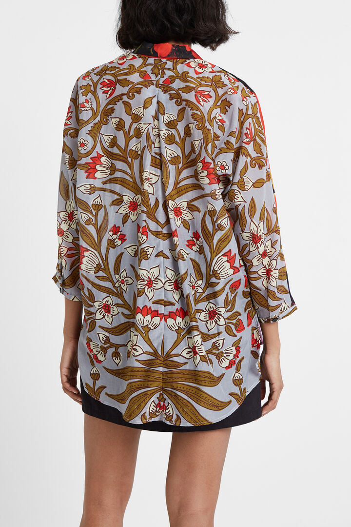 Silk and cotton asymmetric blouse Designed by M. Christian Lacroix | Desigual